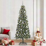 vidaXL Umjetno božićno drvce S LED lampica Zelena 210 cm PVC Cijene