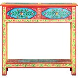  Ručno obojeni konzolni stol 80x35x75 cm od masivnog drva manga | shoptok.hr