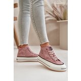 Big Star Insulated women's sneakers on the eco leather platform Big Star pink | shoptok.hr