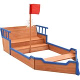  Pješčanik u obliku gusarskog broda od jelovine 190x94,5x101 cm | Eponuda.com
