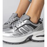 Gemre Silver sporty sneakers on chunky sole Aries | Shoptok.si