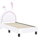  Okvir kreveta za malu djecu s naslonom Bijelo 70 x 140 cm PU | shoptok.hr