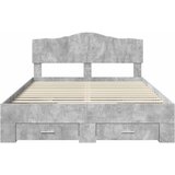  Krevetna konstrukcija s ladicama Betonski sivi 140 x 200 cm Siva 206 x 143 x 90 cm | Shoptok.si