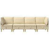  Set namještaja za dnevni boravak s jastukom 4 pcs Krem Tkanina | shoptok.hr