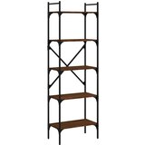 Maison Chic Knjižna omara - Knjižni regal 5-nadstropna rjavi hrast 56x31,5x174 cm inž. les, (21726290) | Shoptok.si