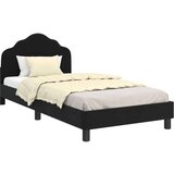  Otroški posteljni okvir z vznožjem Črna 90 x 190 cm Žamet, (5000104626) | Shoptok.si