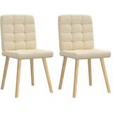 Maison Chic Jedilni stoli - Vzorci stoli 2 kosa krem blago A288, (22032308) | Shoptok.si