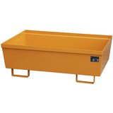 eurokraft pro jeklena prestrezna kadica z robnimi profili, dxšxv 1200 x 800 x 415 mm, brez rešetke, oranžne barve ral 2000 Cene