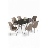 Hanah home Trpezarijski set, 7 dijelova, bež Slike