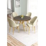 Hanah home Set trpezarijskog stola i stolica (5 delova) Mos Anthracite Gold Cream | Eponuda.com