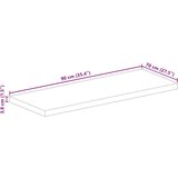  Stolna ploča 90x70x3 8 cm pravokutna masivno obnovljeno drvo | shoptok.hr