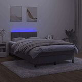  Box spring s madracem LED tamnosivi 120 x 200 cm baršun | shoptok.hr
