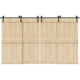 vidaXL Komplet opreme za drsna vrata 183 cm jeklo črne barve | Shoptok.si