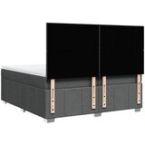  Krevet s oprugama i madracem tamnosivi 200 x 200 cm od tkanine | shoptok.hr