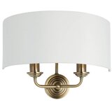  Endon 98937 - Zidna svetiljka HIGHCLERE 2xE14/40W/230V bela/mesing | Eponuda.com