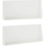  Zid za zadržavanje 2 kom. 100 x 12 x 50 cm Čelik Bijela - Bijela 100 x 12 x 50 cm 2 x Ravno | shoptok.hr