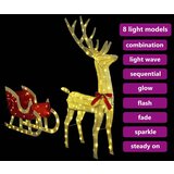 vidaXL Reindeer vuče saonice Topla bijela 120 cm 55 cm tkanina | shoptok.hr