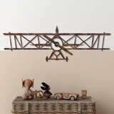 Opviq zidna dekoracija Rusty Airplane, 23x70 cm, Braon Cene