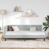  Kutni okvir kreveta Svijetlo siva 100 cm x 200 cm Baršun | shoptok.hr