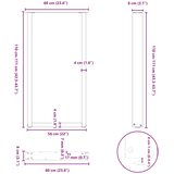  Noge za barski stol U-oblika 2 kom antracit 60 x (110-111) cm čelik | shoptok.hr