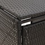  Spremište za 2 kante za smeće crno 140 x 80 x 117 cm poliratan | shoptok.hr