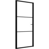 Furnova Notranja vrata ESG steklo in aluminij 102,5x201,5 cm črna, (21944547) | Shoptok.si
