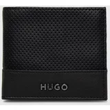 Hugo Usnjena denarnica moški, črna barva