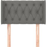  Uzglavlje s ušima tamnosivo 83x16x78/88 cm od tkanine | shoptok.hr