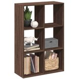vidaXL Pregrada s knjižno omaro rjavi hrast 69,5x29x103,5 cm inž. les | Shoptok.si