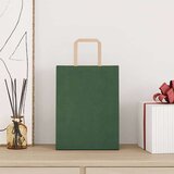  Papirnate vrećice 250 kom s ručkama zelene 21x11x28 cm | shoptok.hr