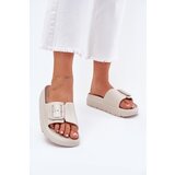 EVENTO Women's Foam Platform Sandals With Buckle Beige Viasara | Shoptok.si