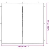  Zid šatora za zabavu 2 pcs Crvena 200 x 195 cm PE i čelik | shoptok.hr