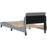  Okvir za krevet s uzglavljem svjetlosivi 90x190 cm od tkanine | shoptok.hr