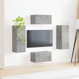  Set TV komoda 2 kom. Betonski sivi Konstruirano drvo | Shoptok.si