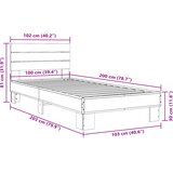 Okvir za krevet boja hrasta 120x200cm konstruirano drvo i metal | shoptok.hr
