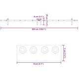  Komplet opreme za drsna vrata 427 cm jeklo črne barve, (22046607) | Shoptok.si