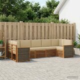  Set vanjskih sofa 6 kom. Prirodna Smeđa | shoptok.hr