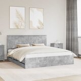  Krevetna konstrukcija s ladicama Betonski sivi 180 x 200 cm | Eponuda.com