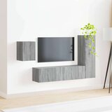  Komplet TV omaric 4 pcs Siva Sonoma Konstruiran les - - Siva - 61.6 - 30 x 31 x 100 cm - 2025-vidaXL-Uvoz_2 | Shoptok.si