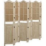 vidaXL Paravan 6-delni rjav 214x165 cm blago | Shoptok.si