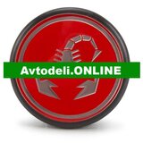 Fiat Emblem, Pokrov kolesa ABARTH 124 500 PUNTO rdeč | Shoptok.si
