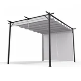 pantheon robust, pergola, 3 x 4 m, s stranskimi roletami, prašno lakirano jeklo, odporno na vremenske vplive