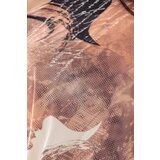 Numoco 13-168 Sports dress with pockets and ties - copper pattern with inscriptions | Shoptok.si