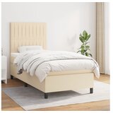 vidaXL S oprugama i madracem krem 100 x 200 cm od tkanine | shoptok.hr