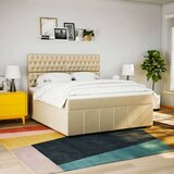  Krevet s oprugama i madracem krem 180x200 cm od tkanine | shoptok.hr