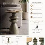 Mauro Ferretti Kovinska okrogla stranska mizica ø 45,5 cm Metal Console – | Shoptok.si