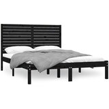  Okvir za krevet od masivnog drva crni 150 x 200 cm veliki | Eponuda.ba