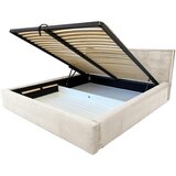 MID.YOU OBLAZINJENA POSTELJA 180 cm x 200 cm , les, tekstil, leseni material krem barve | Shoptok.si