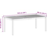  Vrtni blagovaonski set od 9 komada siva poliratana akacija | shoptok.hr