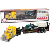 Lean_Toys Tovornjak z vlečnim vozilom R/C stroj na daljinsko upravljanje s prikolico Rumena | Shoptok.si